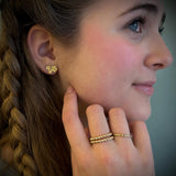 Kugleringe guld 3 mm kuglestr.