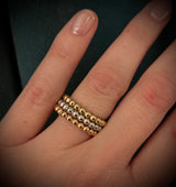 Kugleringe guld 3 mm kuglestr.