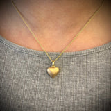 Massivt hjertevedhæng i 14 karat guld