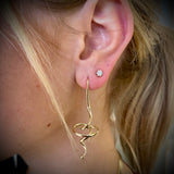 Pirouette øreringe guld