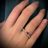 Solitairering med rubin