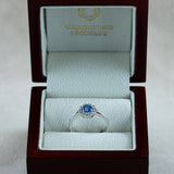 Rosetring m. blå safir