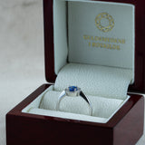 Rosetring m. blå safir